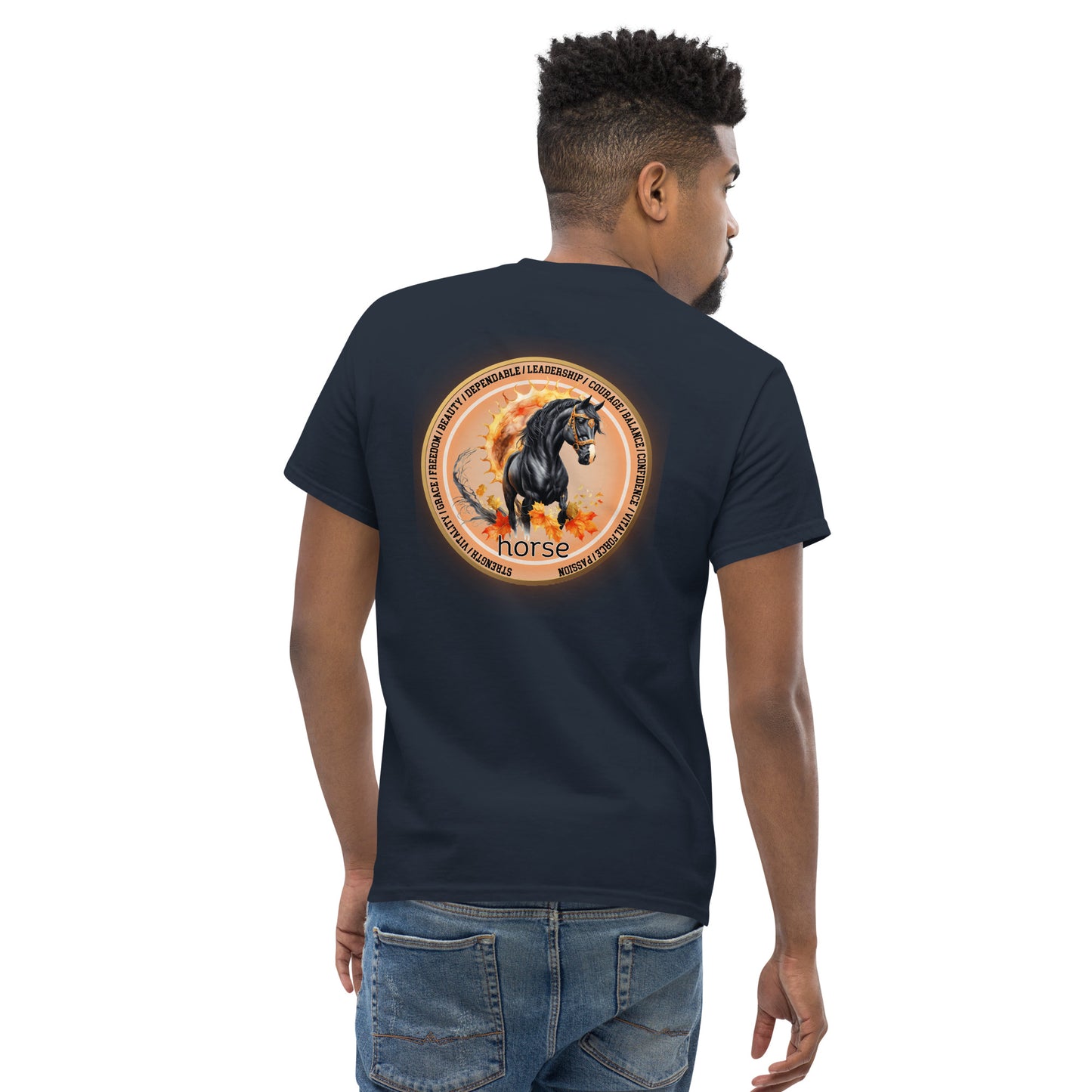 Mascot Spirit Animal Totem:  HORSE: Men’s Classic Tee T-Shirt: Gildan