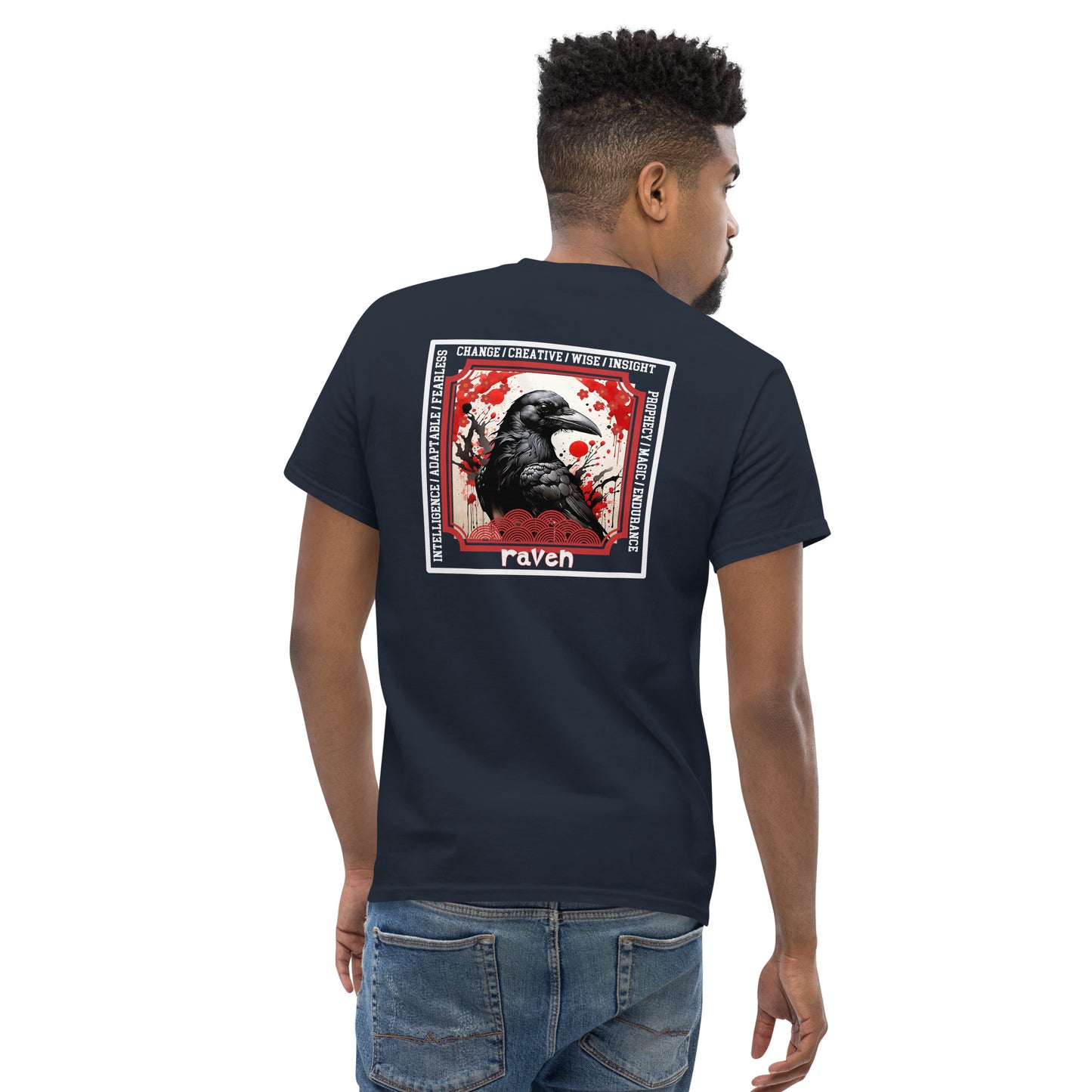 Mascot Spirit Animal Totem:  RAVEN: Men’s Classic Tee T-Shirt: Gildan