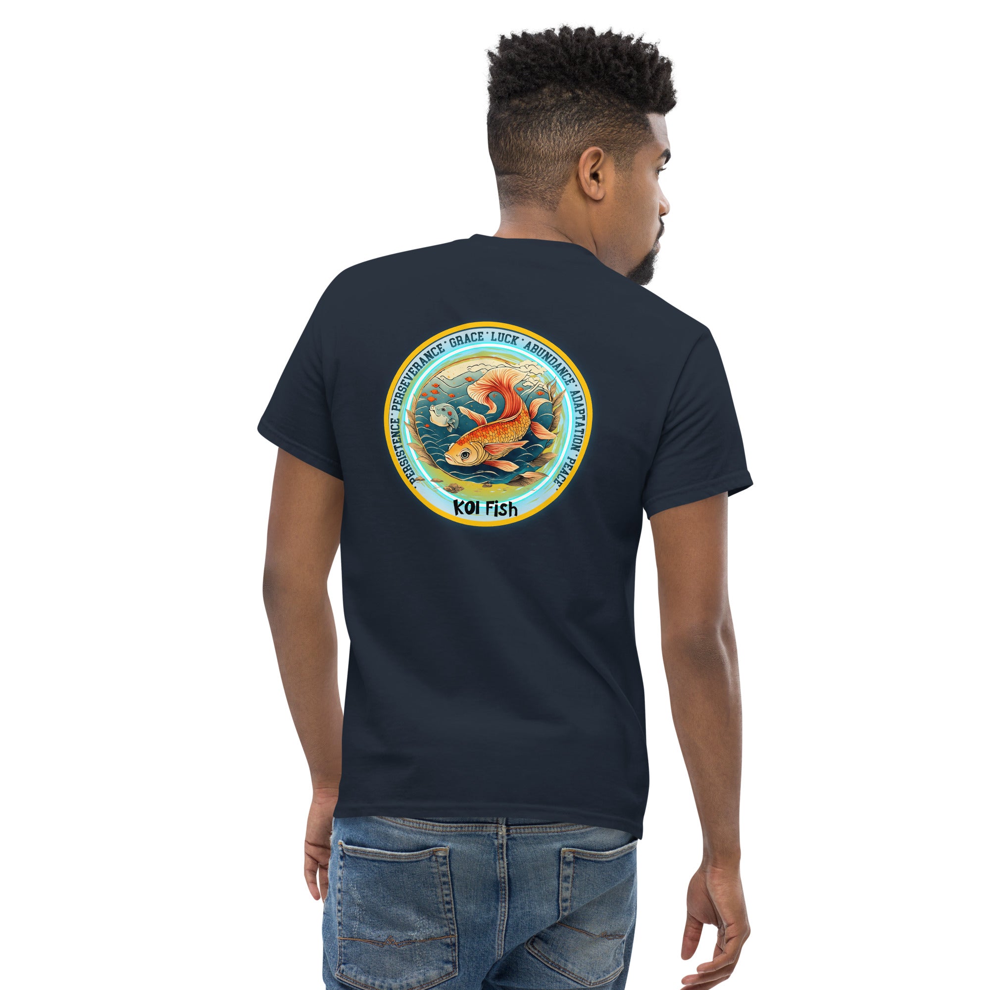 Mascot Spirit Animal Totem:  KOI FISH: Men’s Classic Tee T-Shirt: Gildan