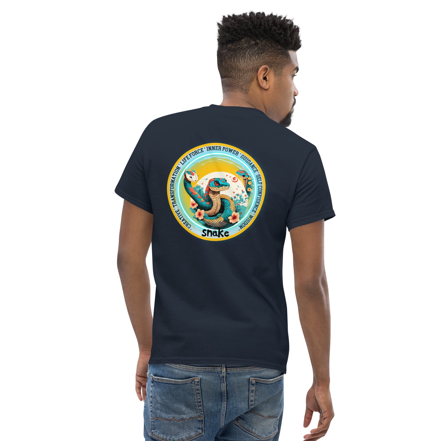 Mascot Spirit Animal Totem:  SNAKE: Men’s Classic Tee T-Shirt: Gildan