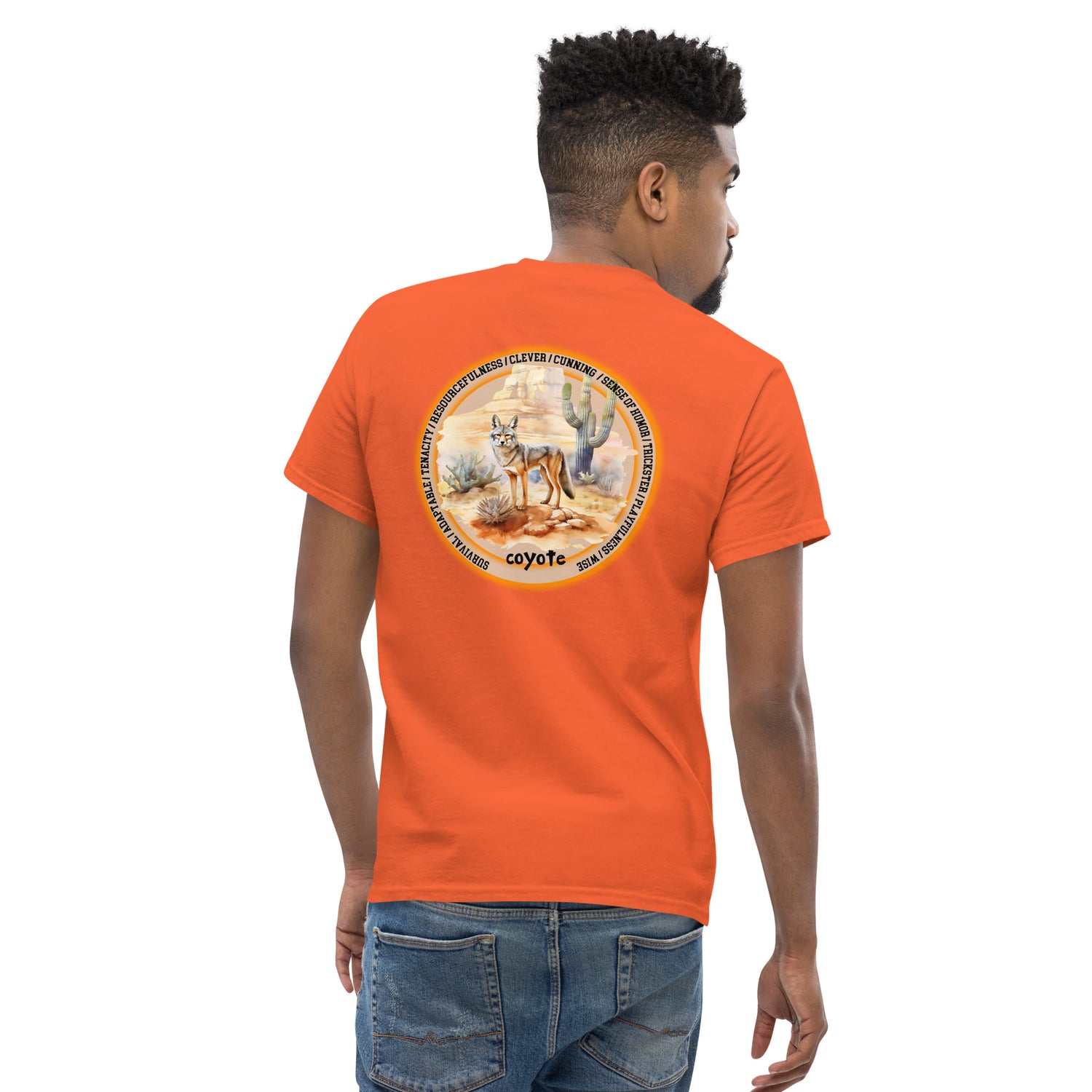 Mascot Spirit Animal Totem:  COYOTE: Men’s Classic Tee T-Shirt: Gildan