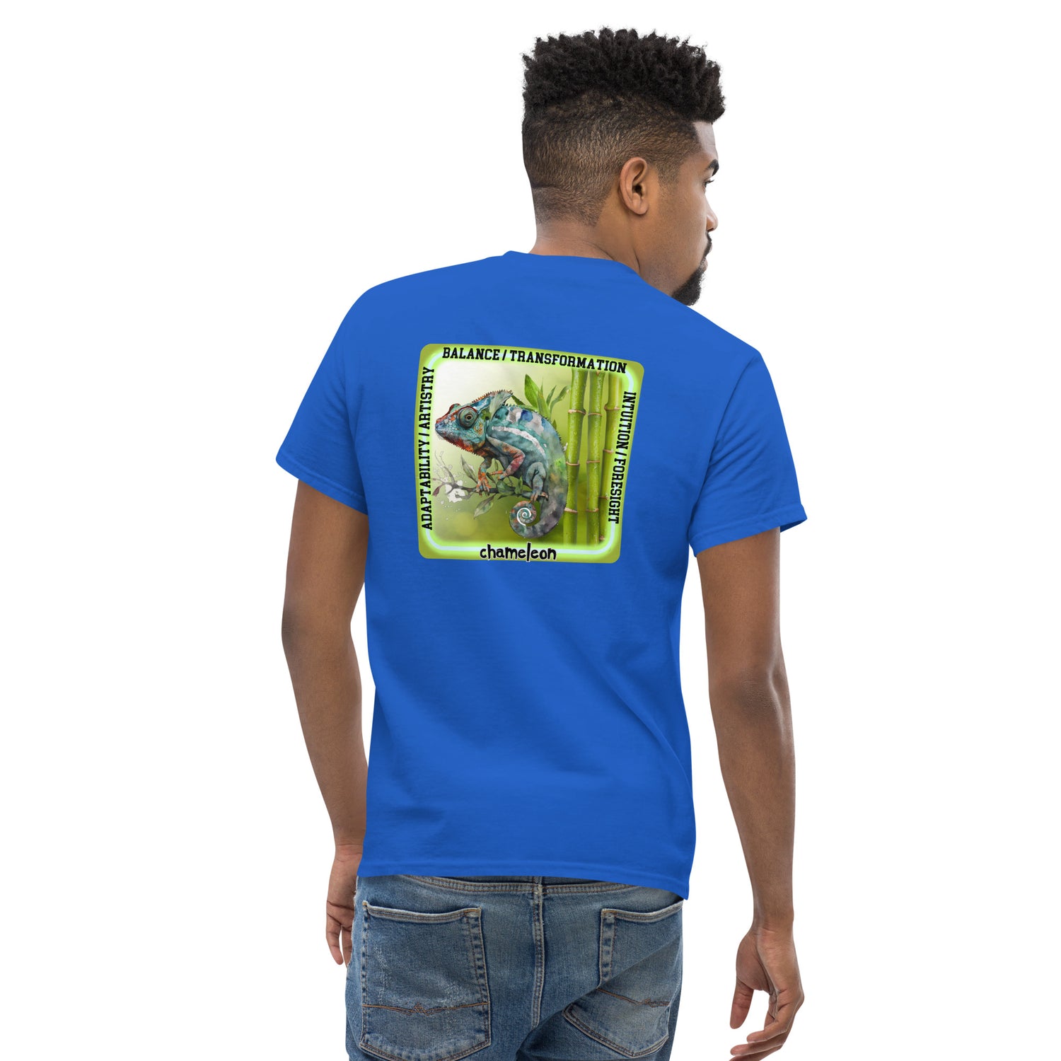 Mascot Spirit Animal Totem:  CHAMELEON: Men’s Classic Tee T-Shirt: Gildan