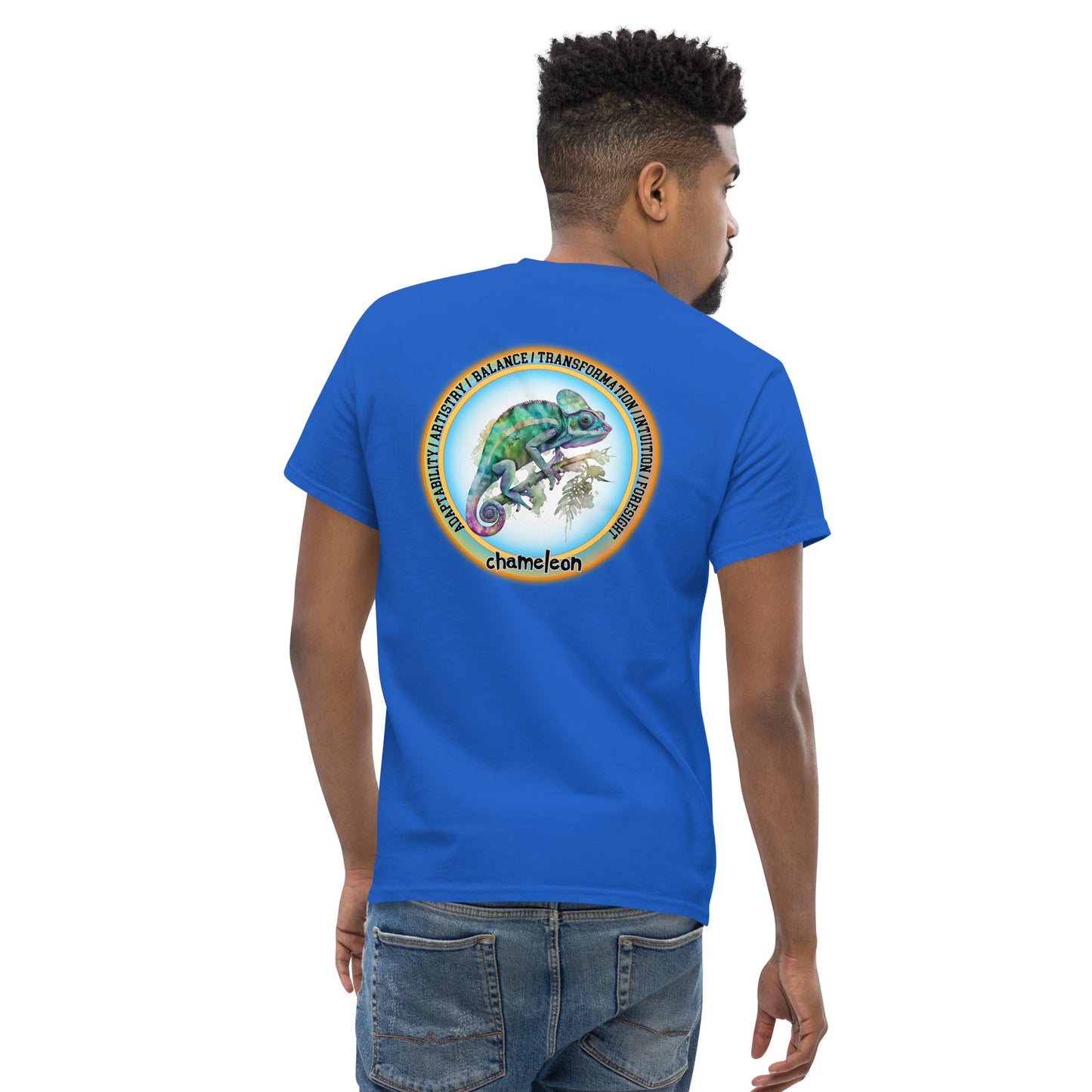 Mascot Spirit Animal Totem:  CHAMELEON: Men’s Classic Tee T-Shirt: Gildan