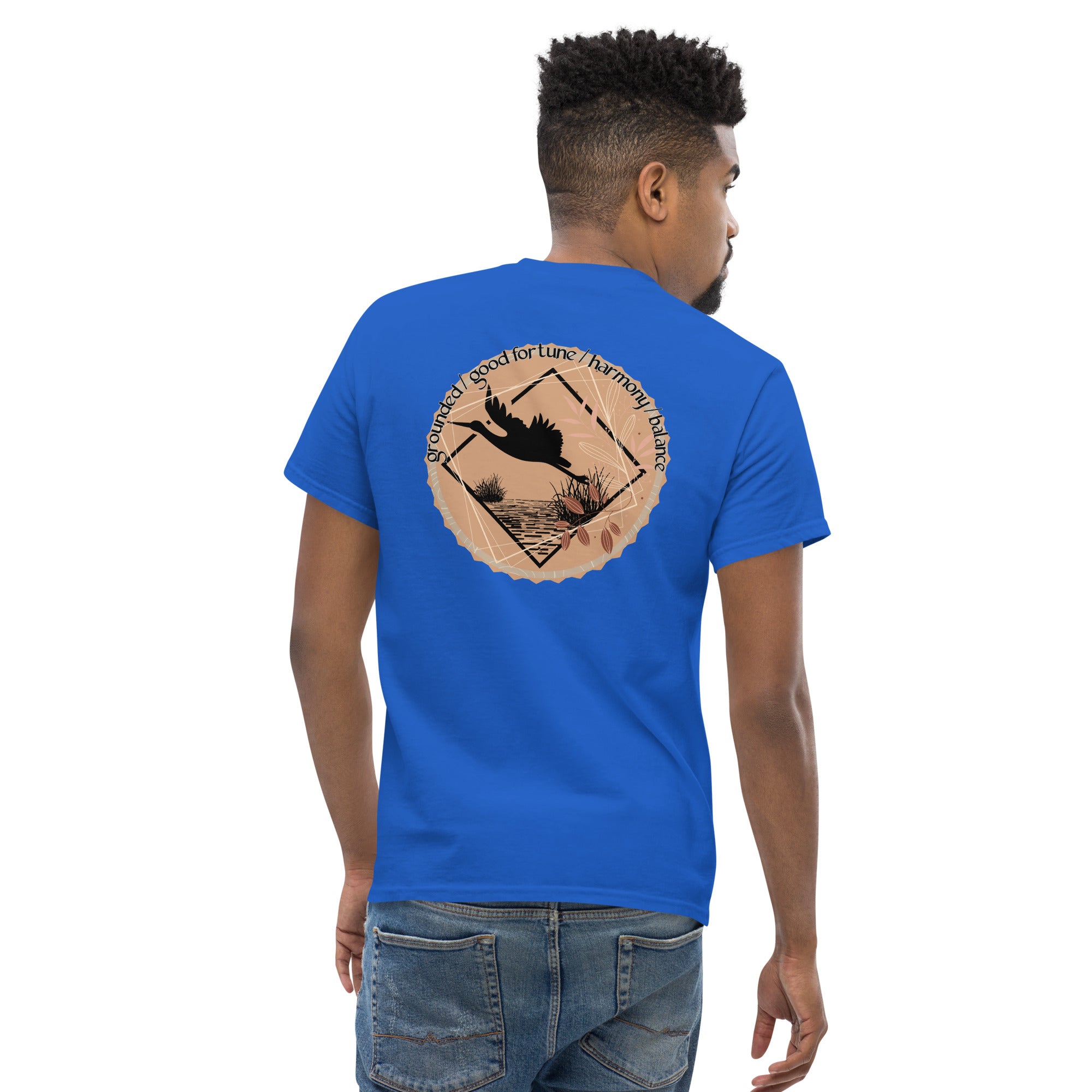 Mascot Spirit Animal Totem:  HERON: Men’s Classic Tee T-Shirt: Gildan