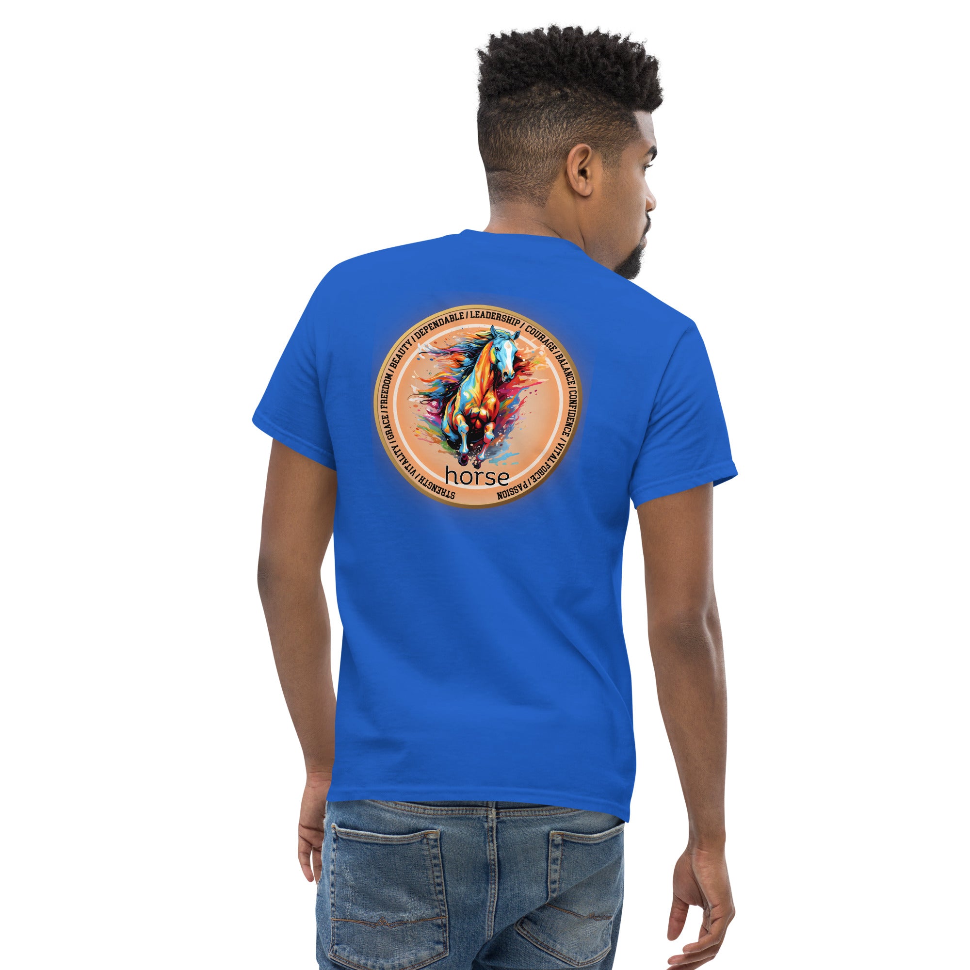 Mascot Spirit Animal Totem:  HORSE: Men’s Classic Tee T-Shirt: Gildan