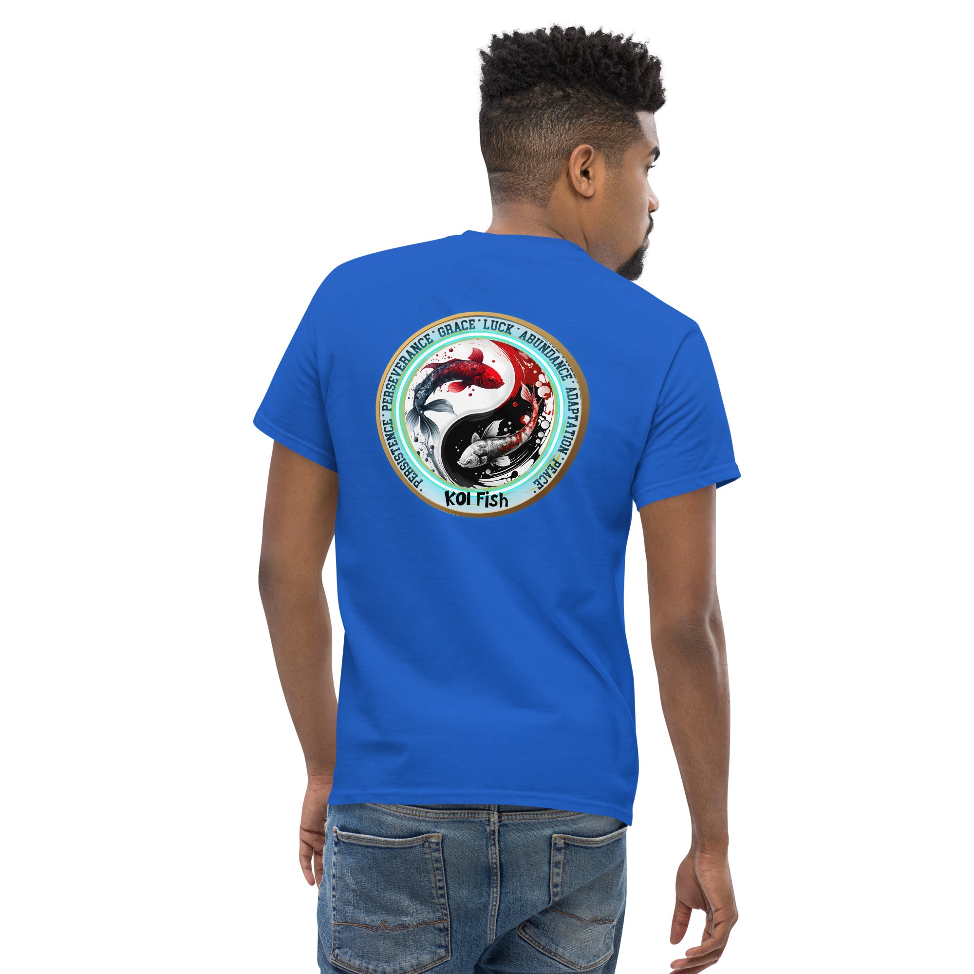 Mascot Spirit Animal Totem:  KOI FISH: Men’s Classic Tee T-Shirt: Gildan