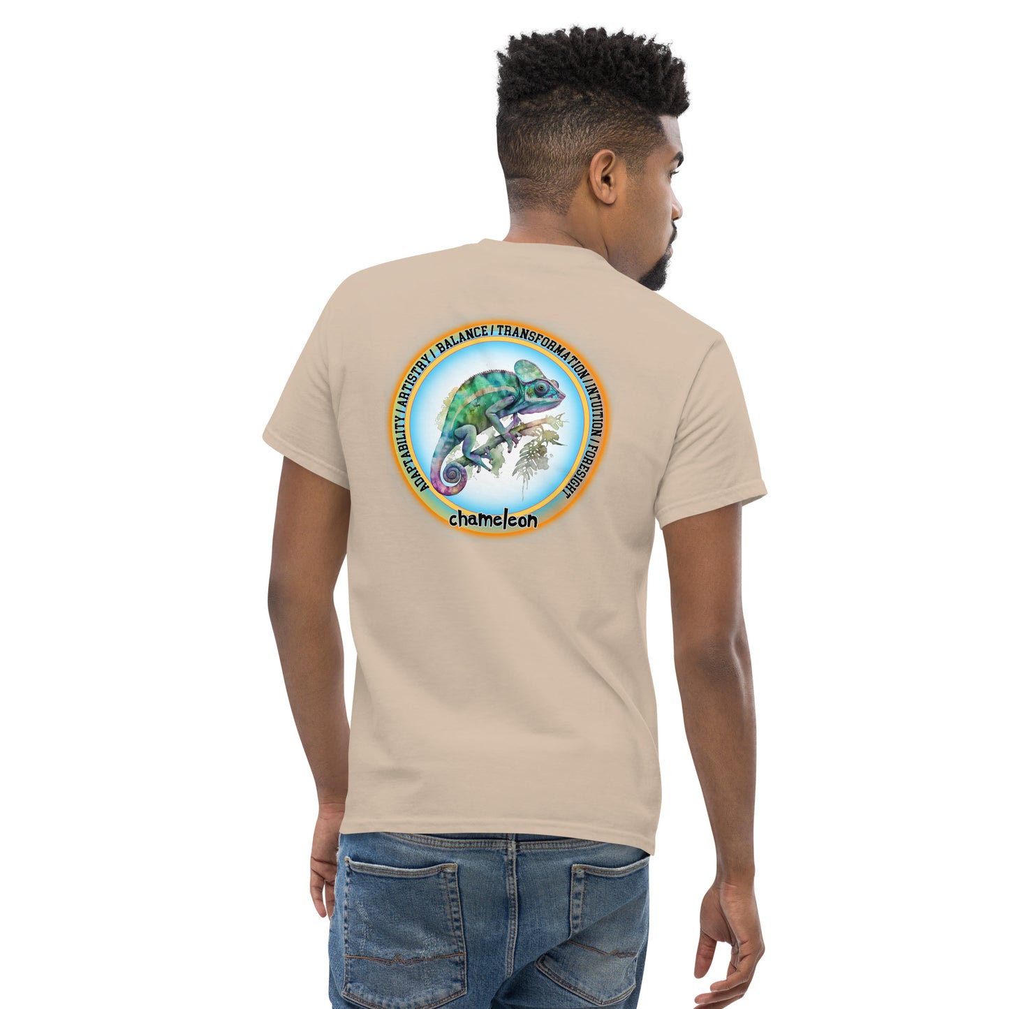 Mascot Spirit Animal Totem:  CHAMELEON: Men’s Classic Tee T-Shirt: Gildan