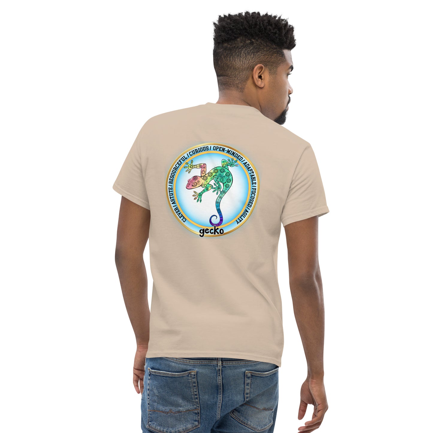 Mascot Spirit Animal Totem:  GECKO: Men’s Classic Tee T-Shirt: Gildan