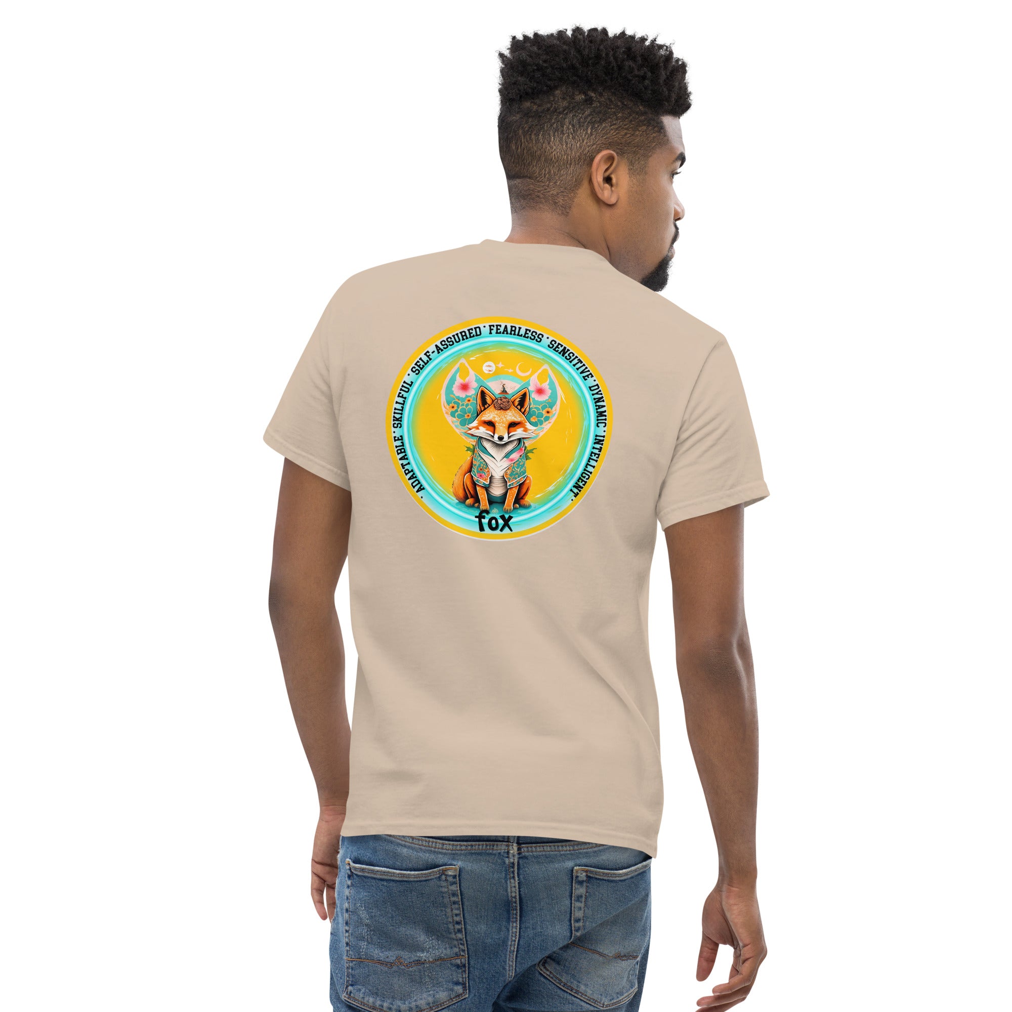 Mascot Spirit Animal Totem:  FOX: Men’s Classic Tee T-Shirt: Gildan