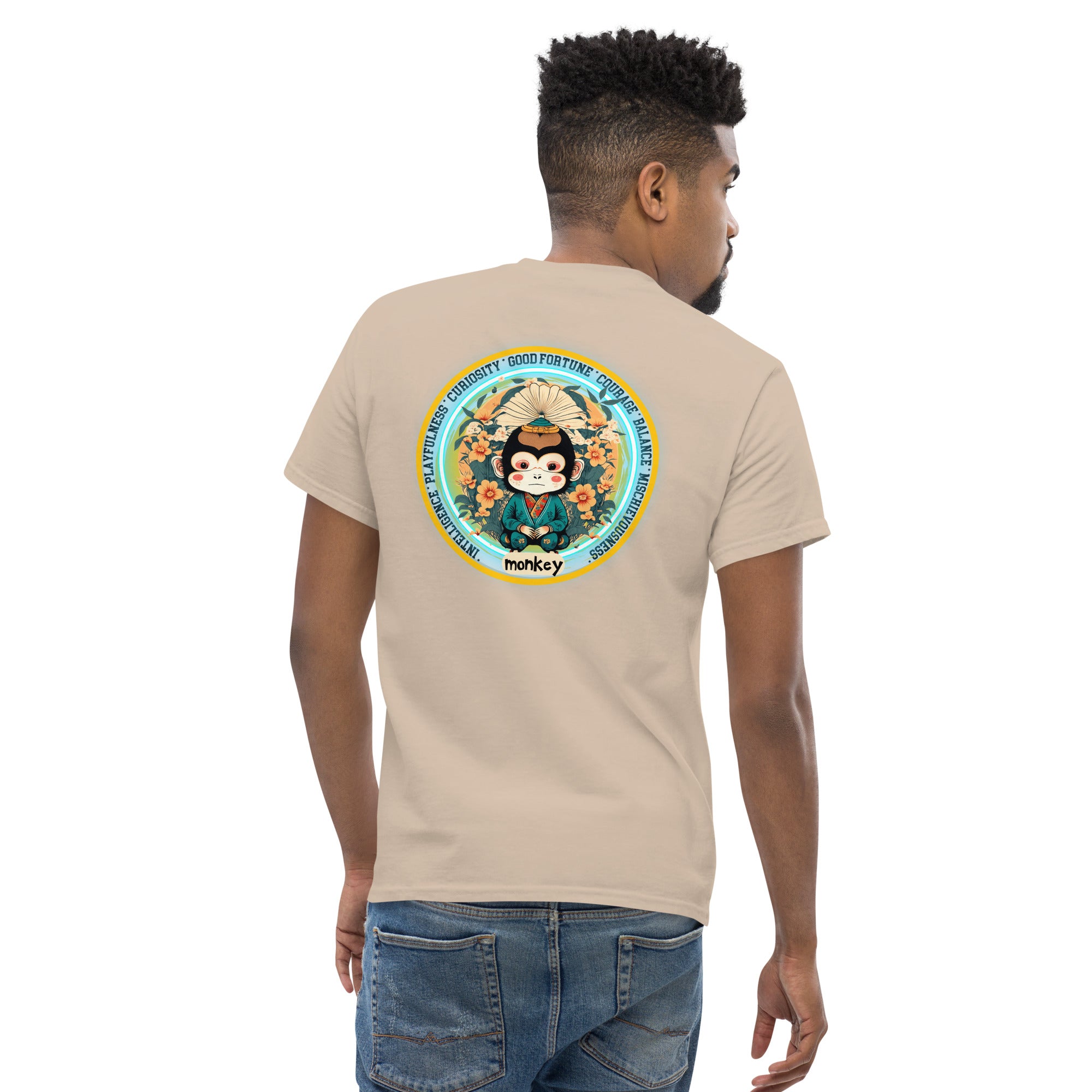 Mascot Spirit Animal Totem:  MONKEY: Men’s Classic Tee T-Shirt: Gildan