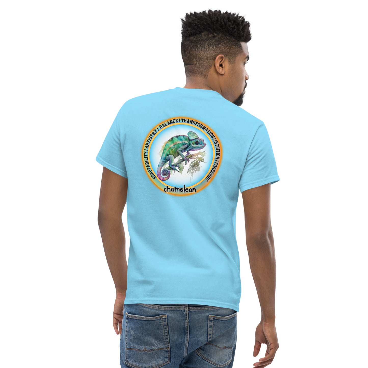 Mascot Spirit Animal Totem:  CHAMELEON: Men’s Classic Tee T-Shirt: Gildan