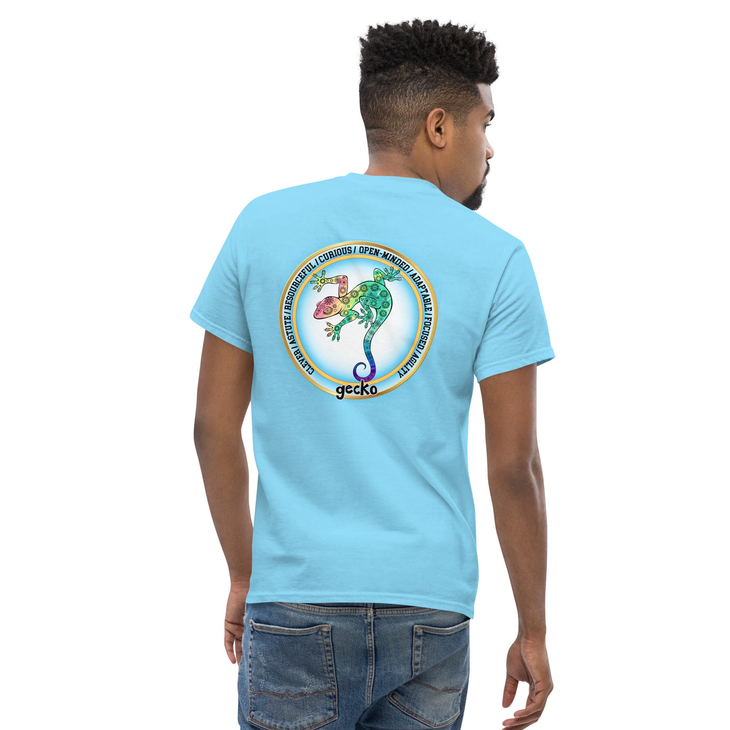 Mascot Spirit Animal Totem:  GECKO: Men’s Classic Tee T-Shirt: Gildan