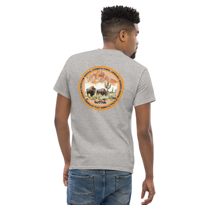 Mascot Spirit Animal Totem:  BUFFALO: Men’s Classic Tee T-Shirt: Gildan