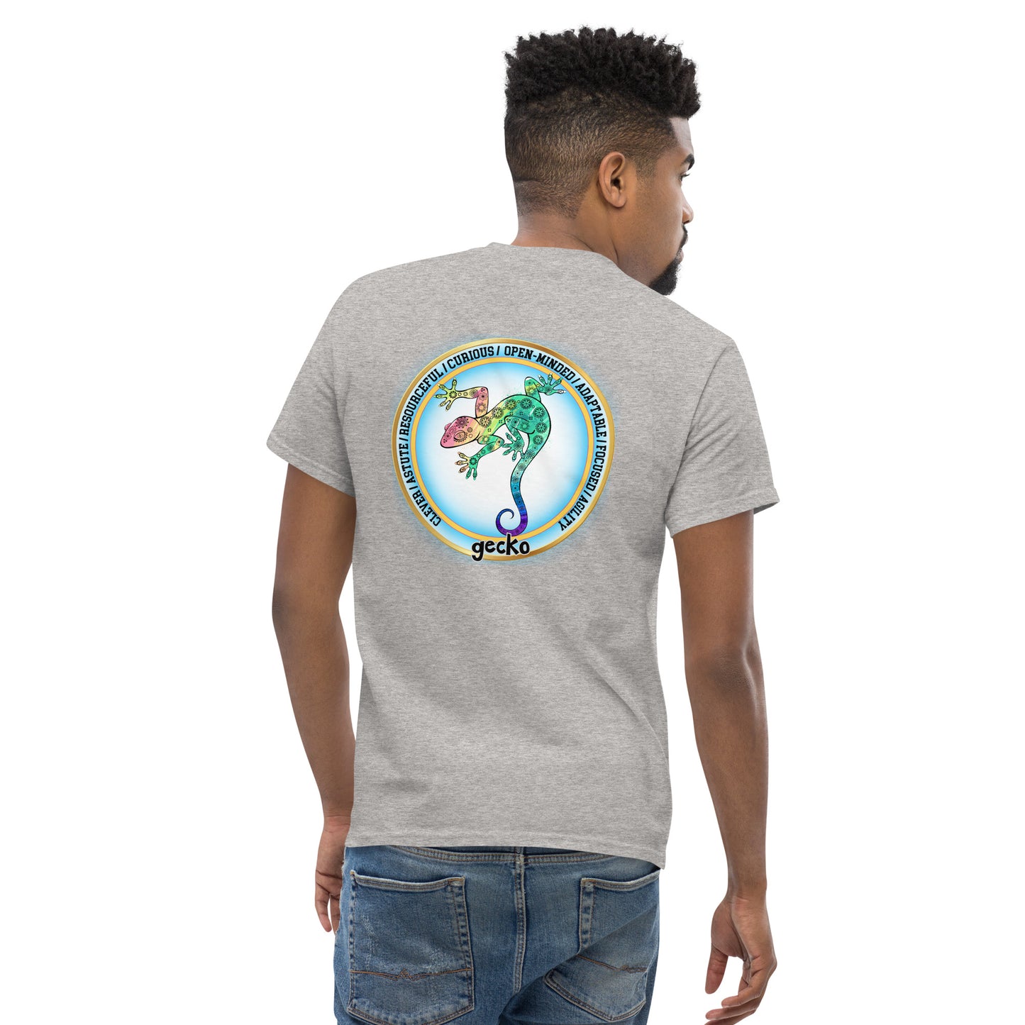 Mascot Spirit Animal Totem:  GECKO: Men’s Classic Tee T-Shirt: Gildan
