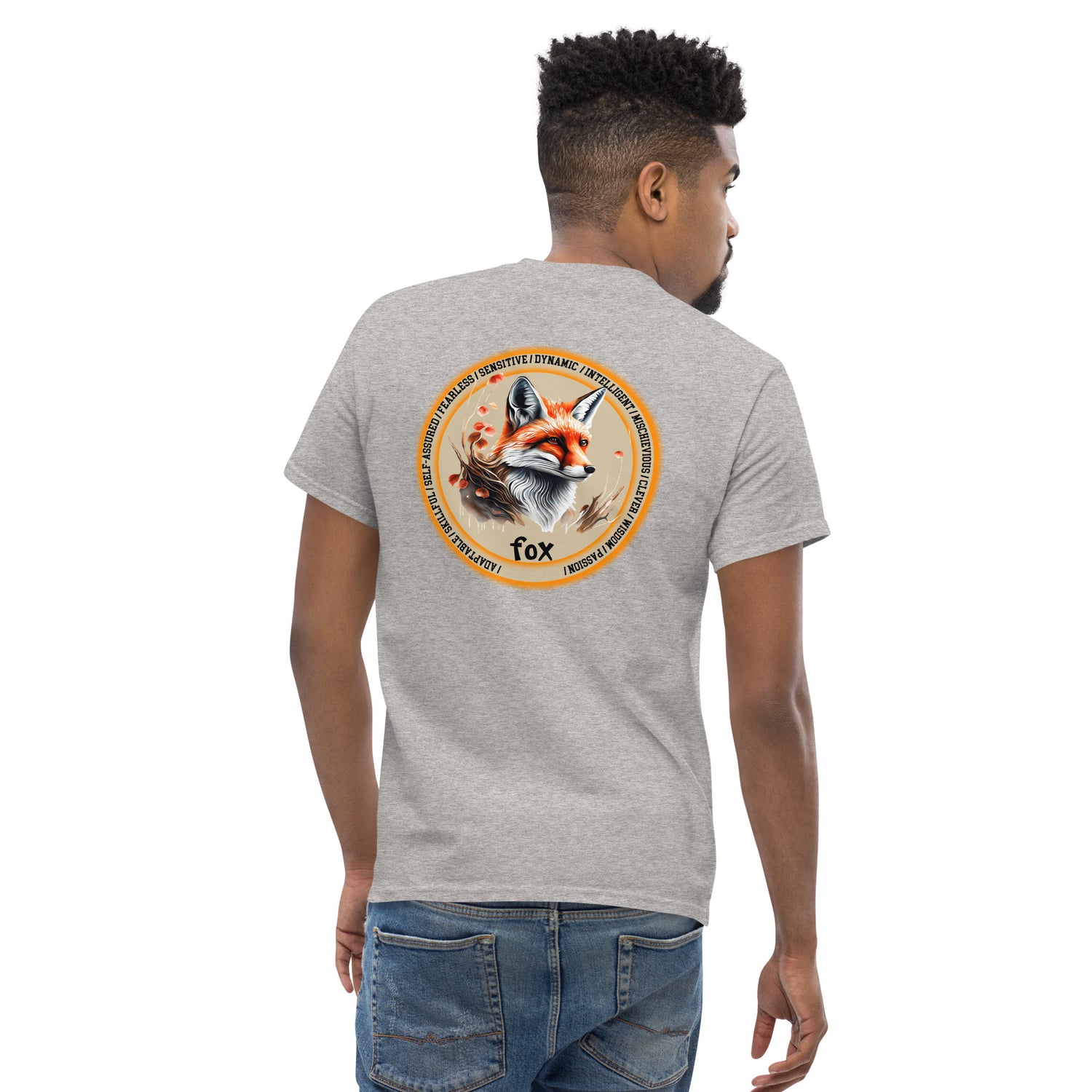 Mascot Spirit Animal Totem:  FOX: Men’s Classic Tee T-Shirt: Gildan