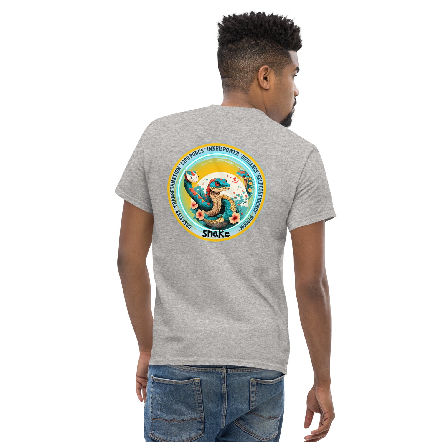 Mascot Spirit Animal Totem:  SNAKE: Men’s Classic Tee T-Shirt: Gildan