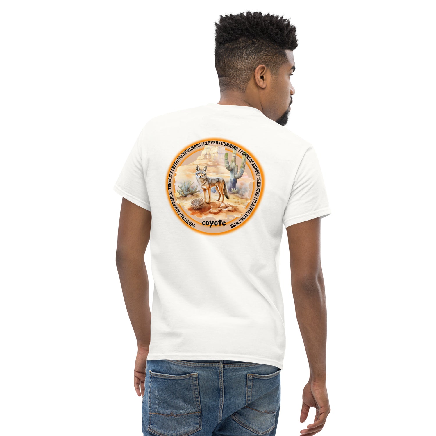 Mascot Spirit Animal Totem:  COYOTE: Men’s Classic Tee T-Shirt: Gildan