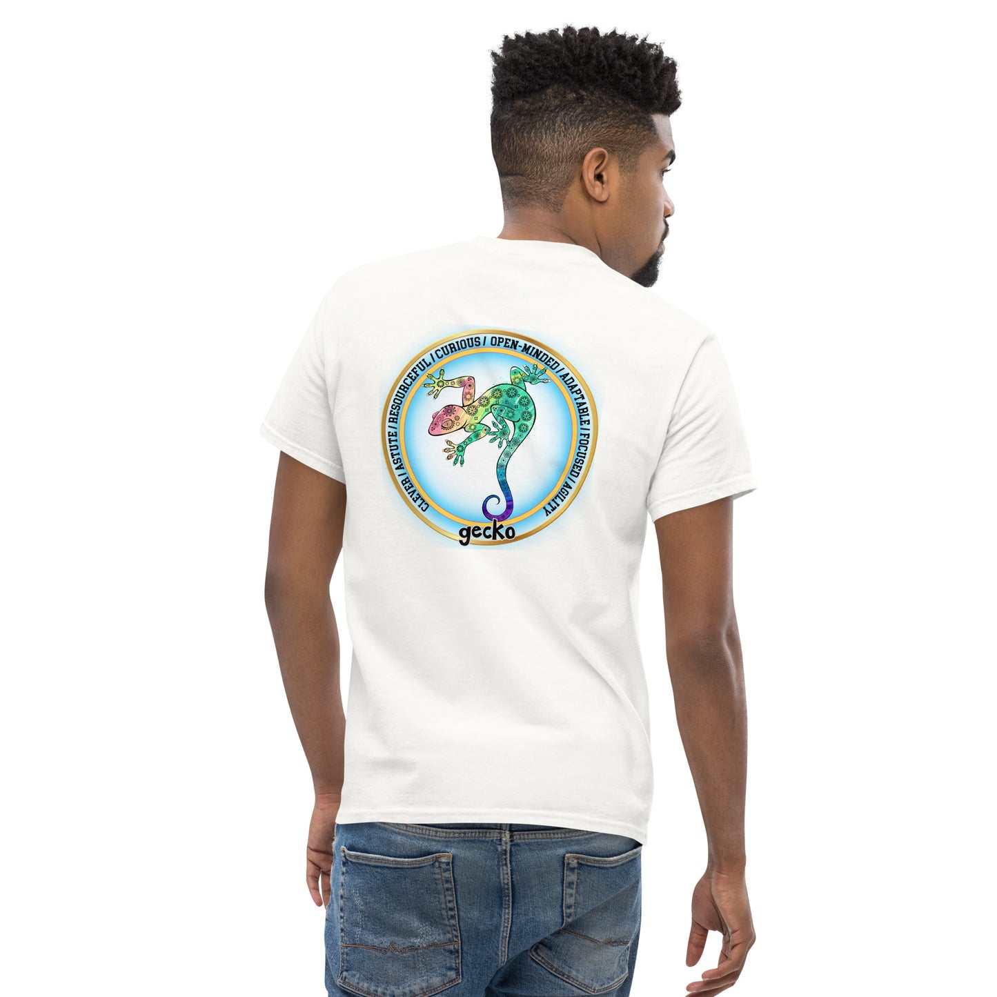 Mascot Spirit Animal Totem:  GECKO: Men’s Classic Tee T-Shirt: Gildan