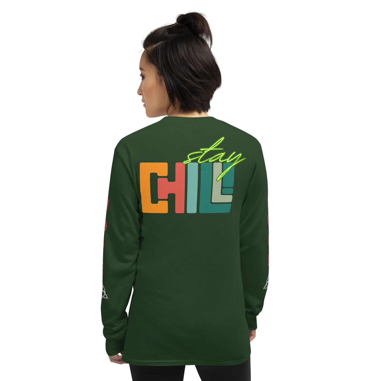 Unisex Classic Style Gildan Long Sleeve Shirt: STAY CHILL