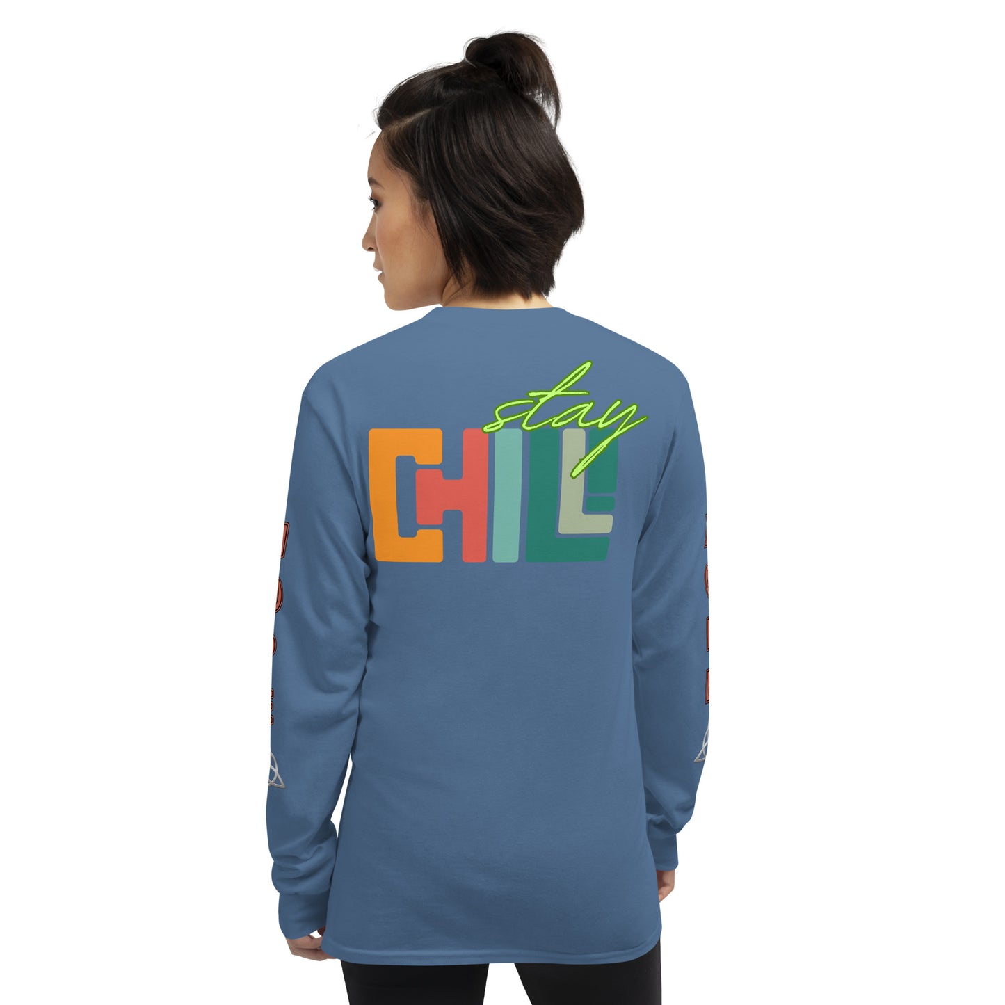 Unisex Classic Style Gildan Long Sleeve Shirt: STAY CHILL