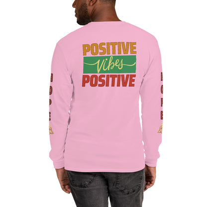 Unisex Classic Style Gildan Long Sleeve Shirt: POSITIVE VIBES