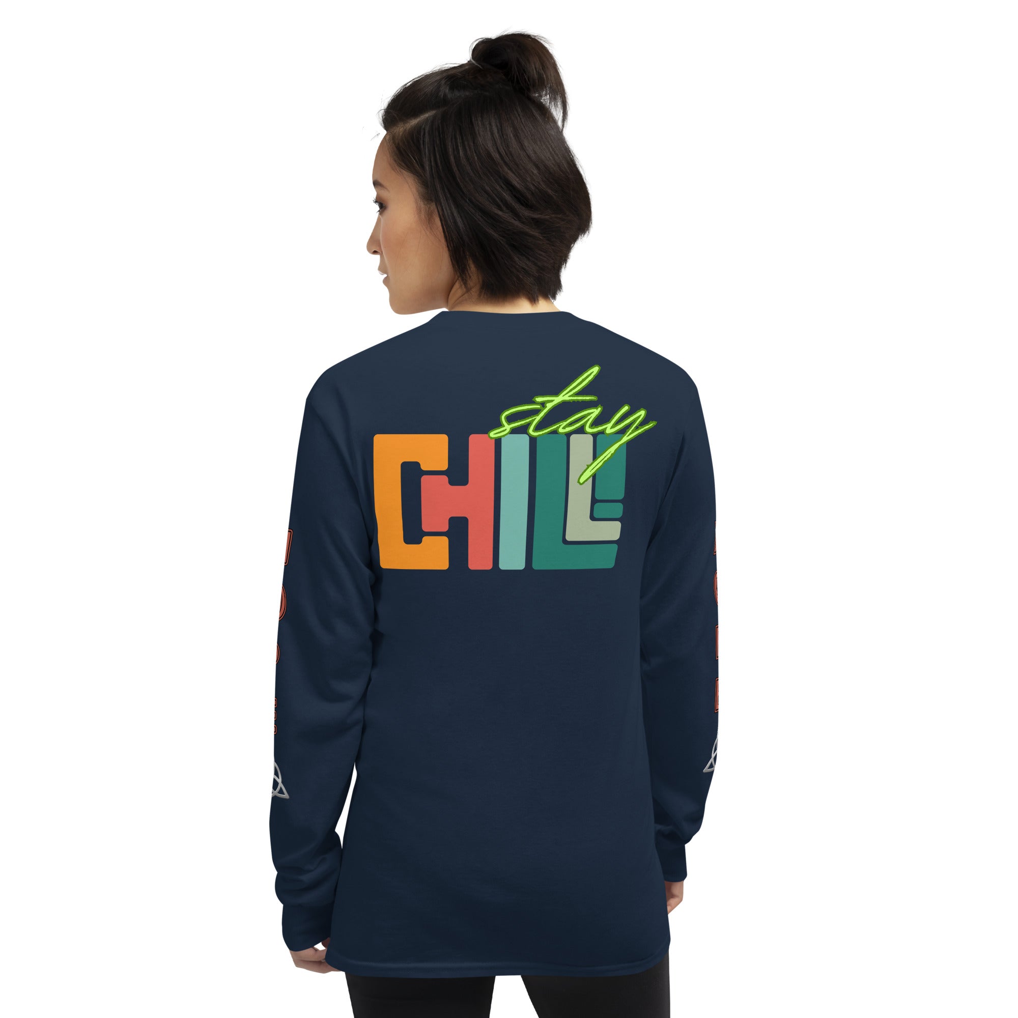 Unisex Classic Style Gildan Long Sleeve Shirt: STAY CHILL