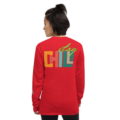 Unisex Classic Style Gildan Long Sleeve Shirt: STAY CHILL