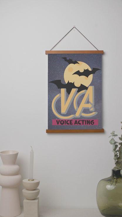 Voice Acting: Batman Style: Stylish Hanging Art Poster w/Natural Wood