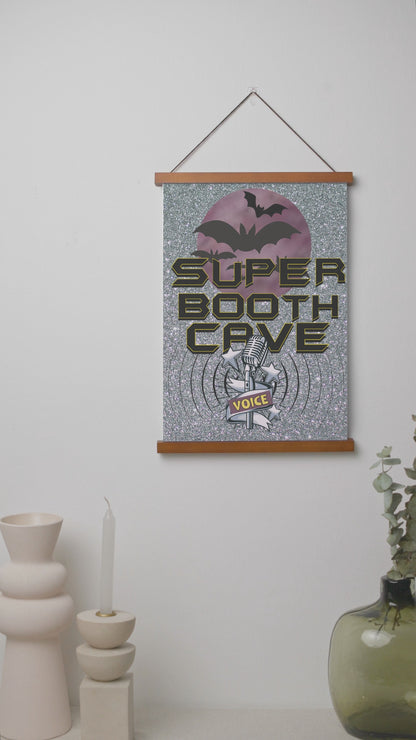 Super BoothMan: Stylish Hanging Art Poster w/Natural Wood