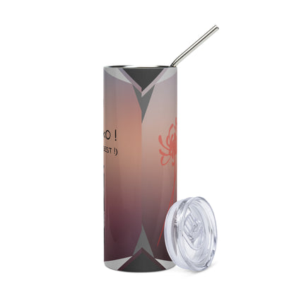 Anime Voice Over Quote: Reusable Stainless Steel Water Tumbler w/Straw