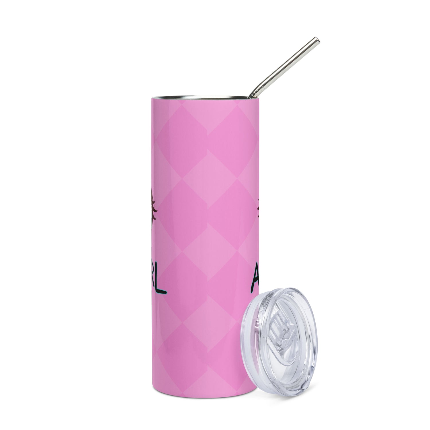 Anime Voice Over Girl: Eyes: Reusable Stainless Steel Water Tumbler w/Straw