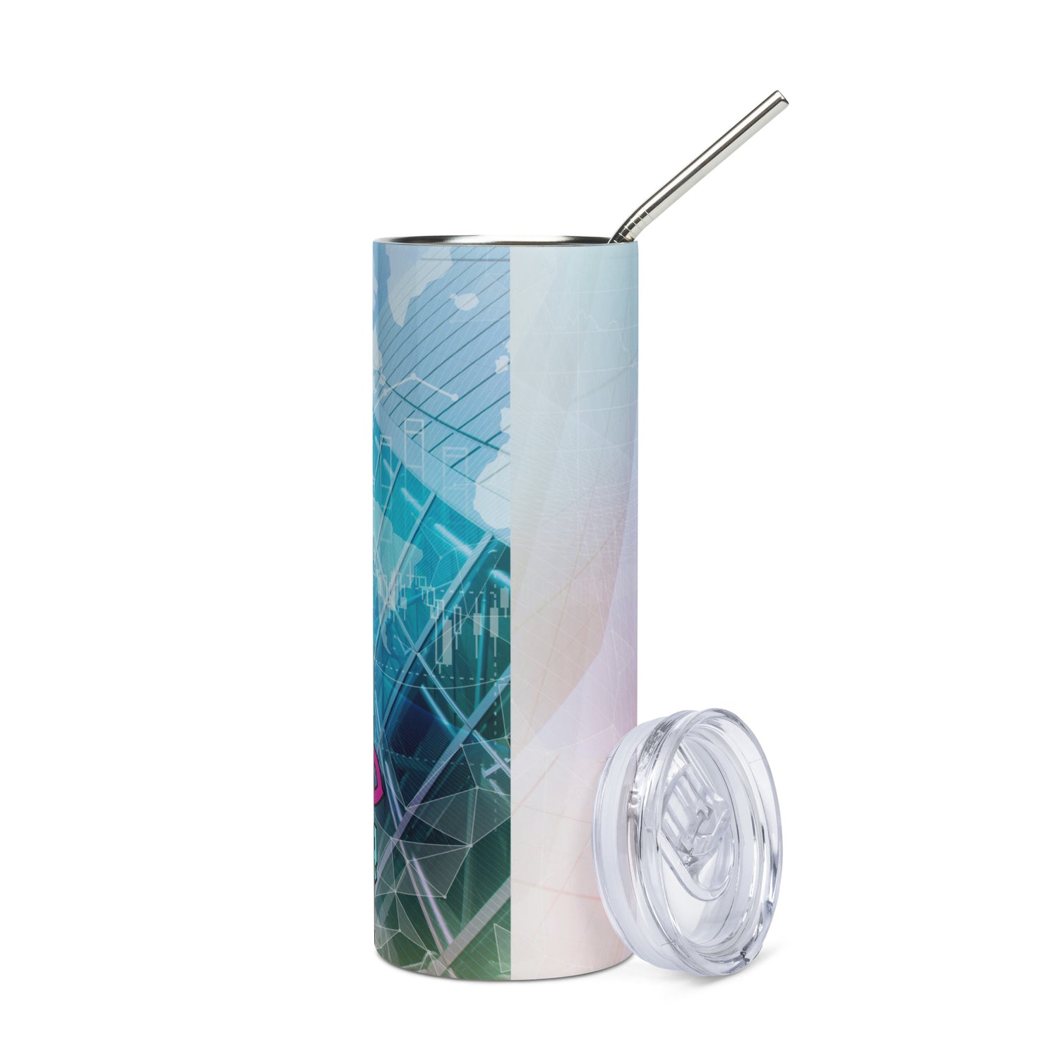 Anime Voice Over Power: Reusable Stainless Steel Water Tumbler w/Straw