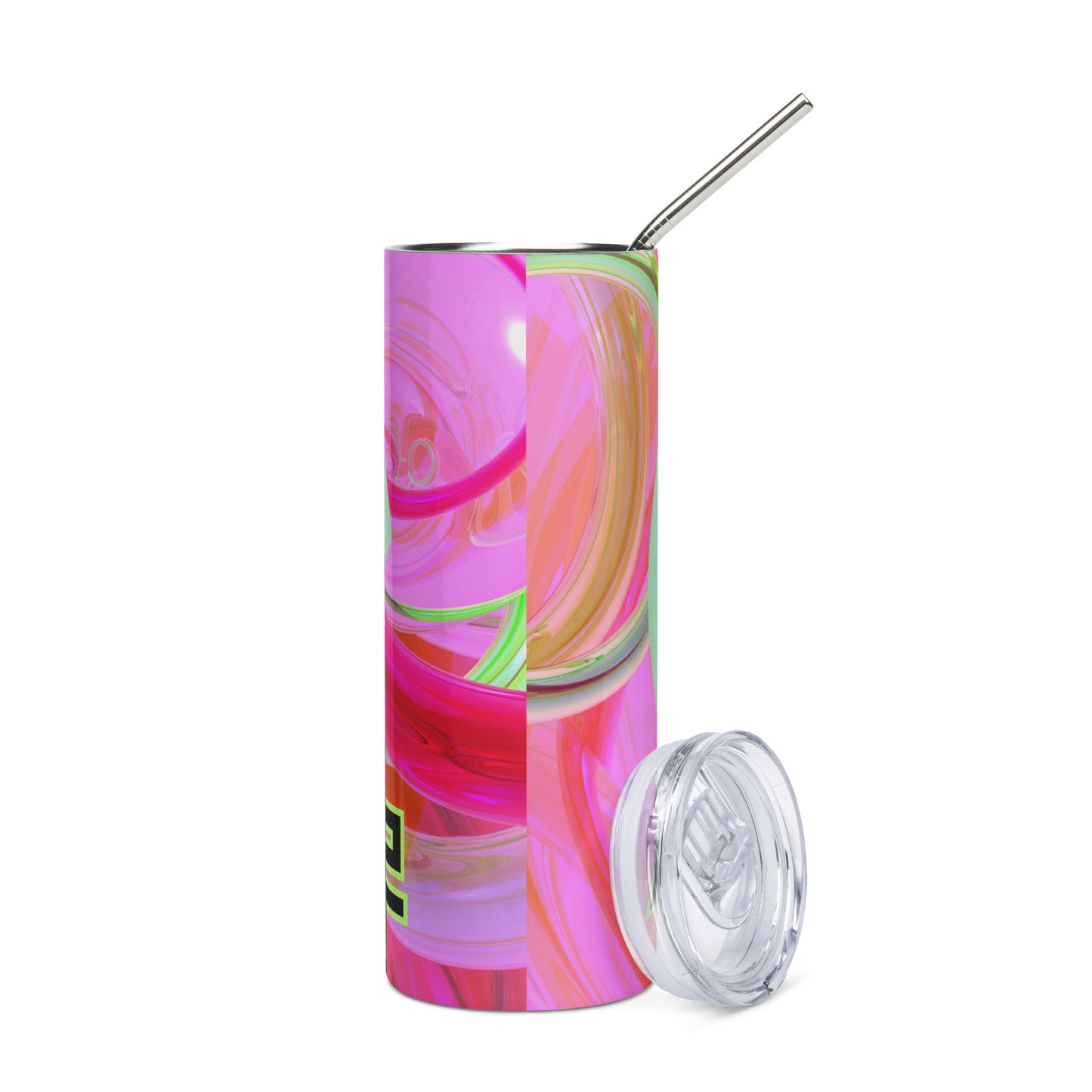 Anime Voice Over: Style: Reusable Stainless Steel Water Tumbler w/Straw