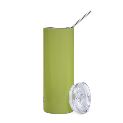 Anime Voice Over Power: Reusable Stainless Steel Water Tumbler w/Straw