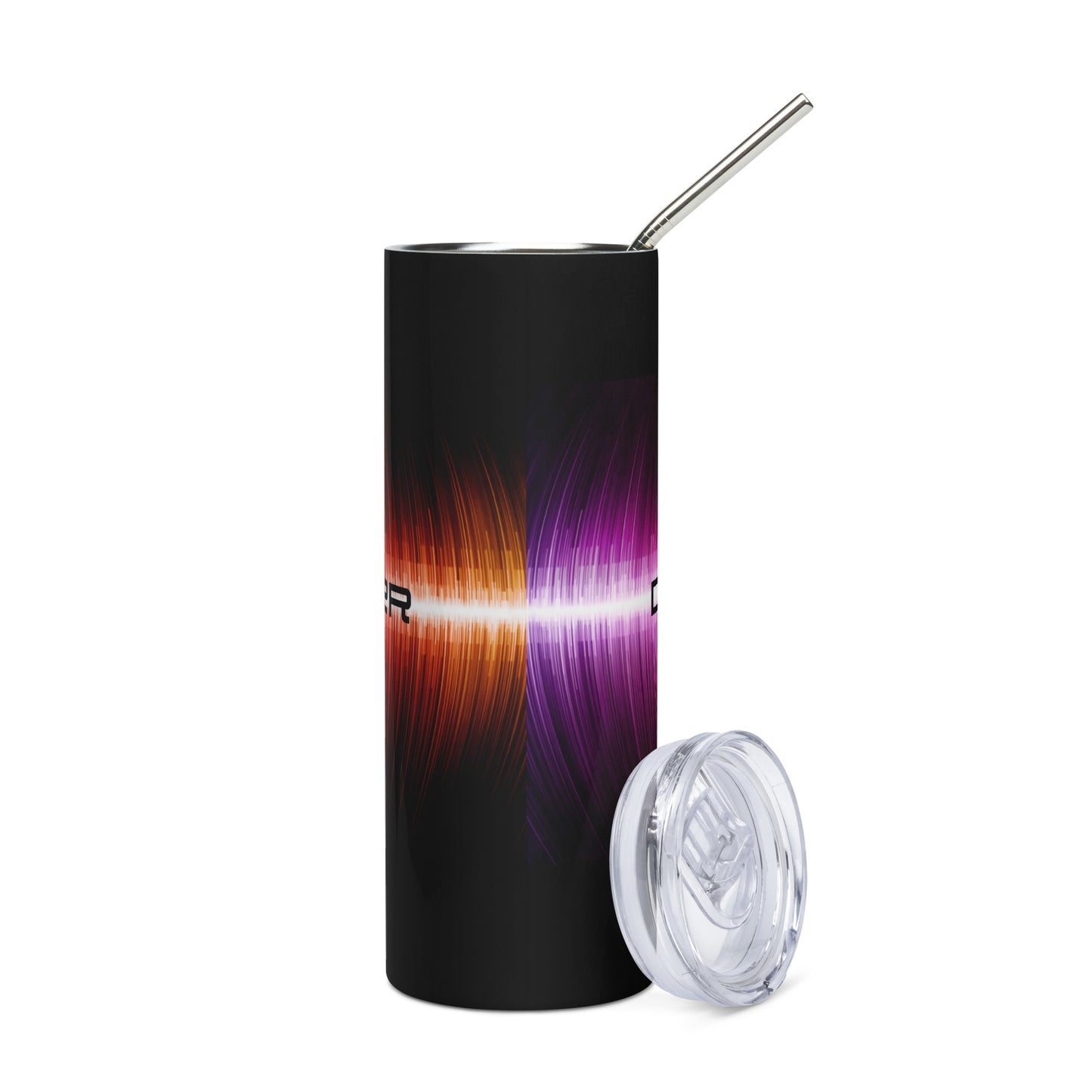 D.A.W. Master: On Fire: Audio Editor: Reusable Stainless Steel Water Tumbler w/Straw