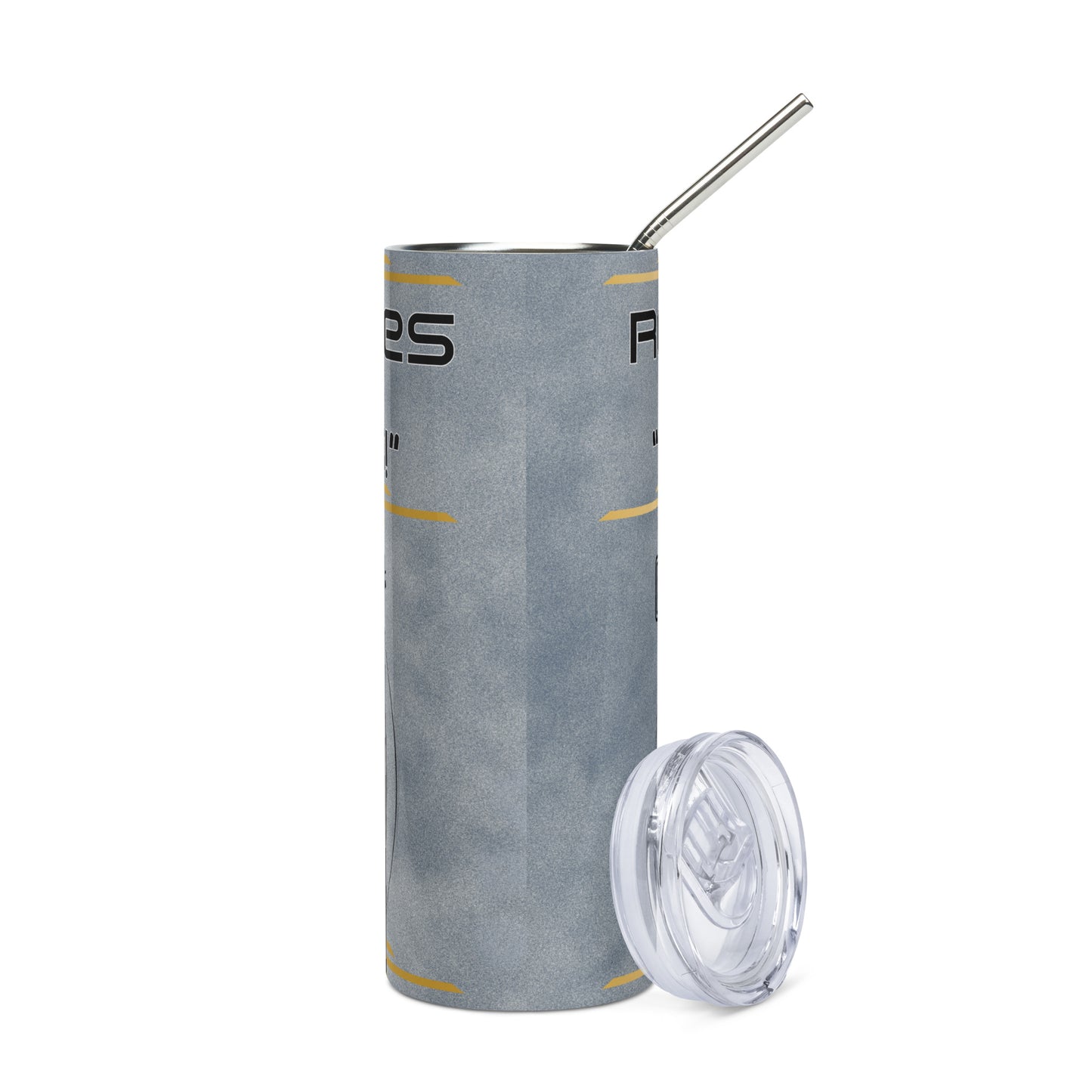 Real Heroes Motto: You Got This: Reusable Stainless Steel Water Tumbler w/Straw