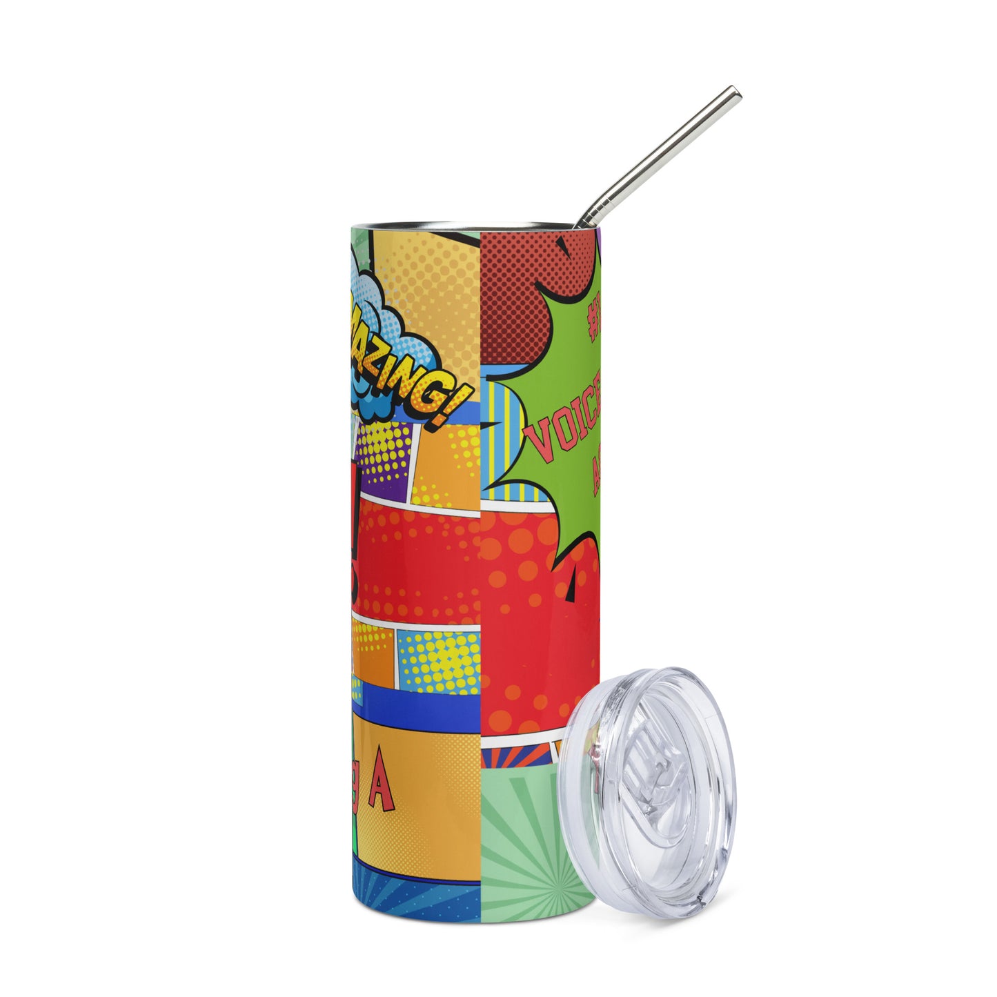 KAPOW You're Making A Difference: Reusable Stainless Steel Water Tumbler w/Straw