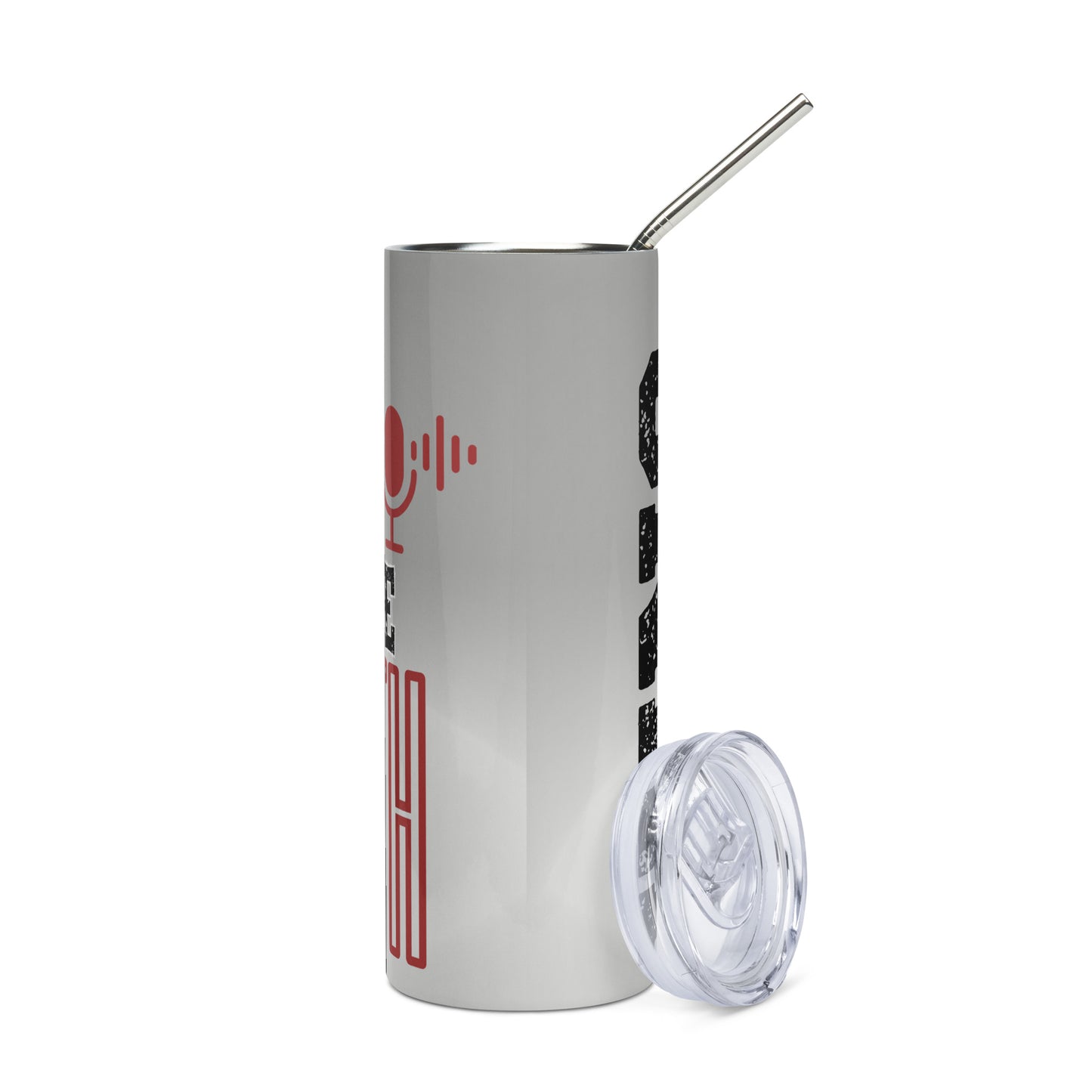 King Of The Booth: Lion: Reusable Stainless Steel Water Tumbler w/Straw