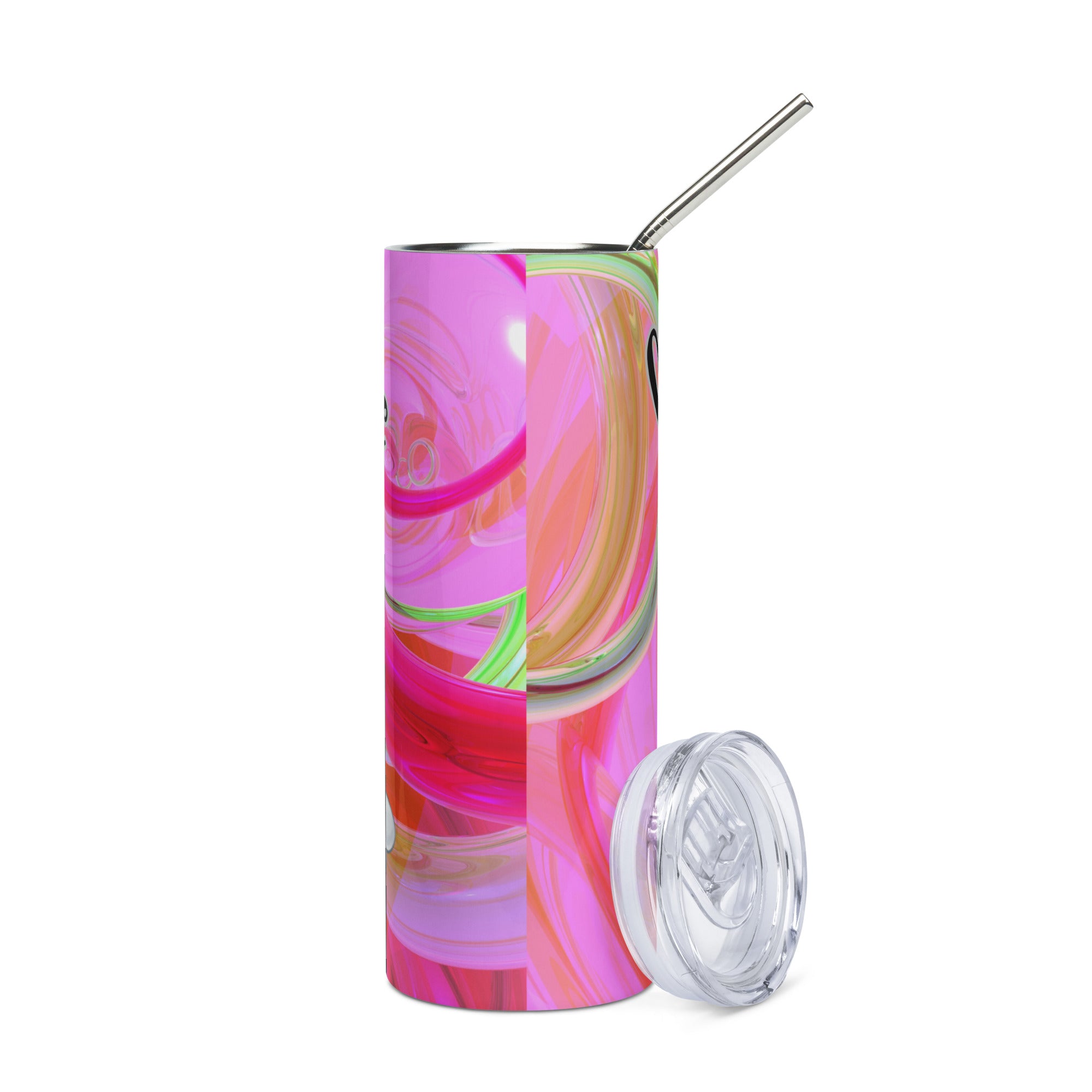 Llama...ste: Motivational Funny: Reusable Stainless Steel Water Tumbler w/Straw