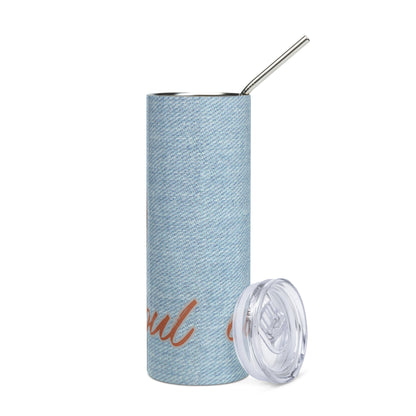 Country Girl: Wild Soul: Reusable Stainless Steel Water Tumbler w/Straw