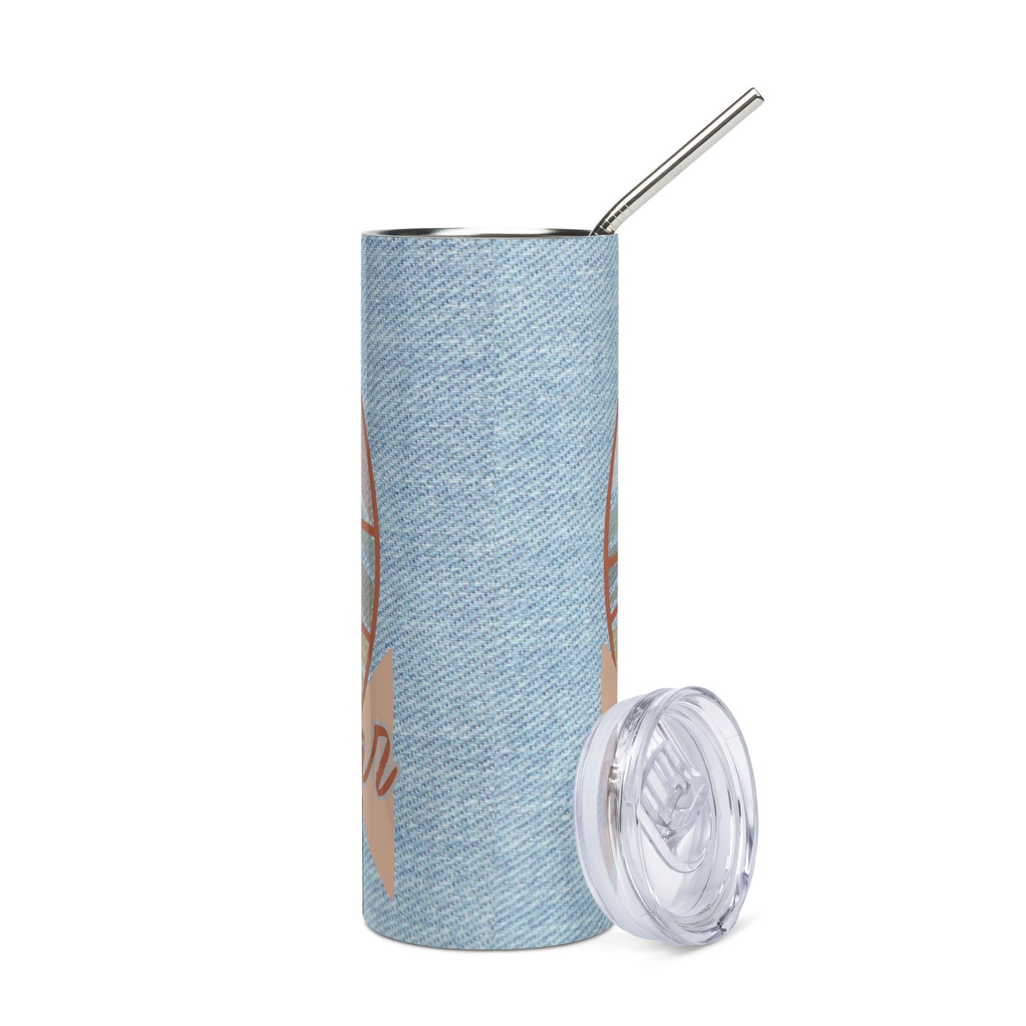 Southwestern Booth Wear: Reusable Stainless Steel Water Tumbler w/Straw