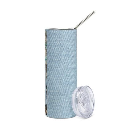 Just A Small Town Girl: Reusable Stainless Steel Water Tumbler w/Straw