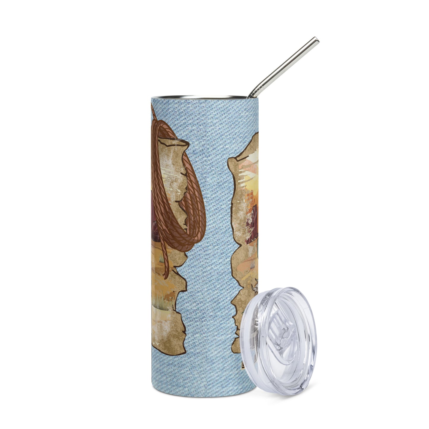 Wild Soul: Reusable Stainless Steel Water Tumbler w/Straw