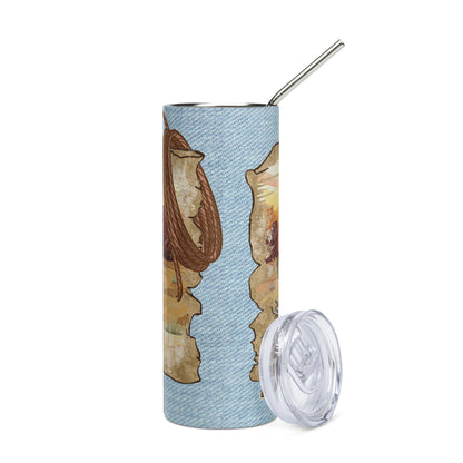 Wild Soul: Reusable Stainless Steel Water Tumbler w/Straw