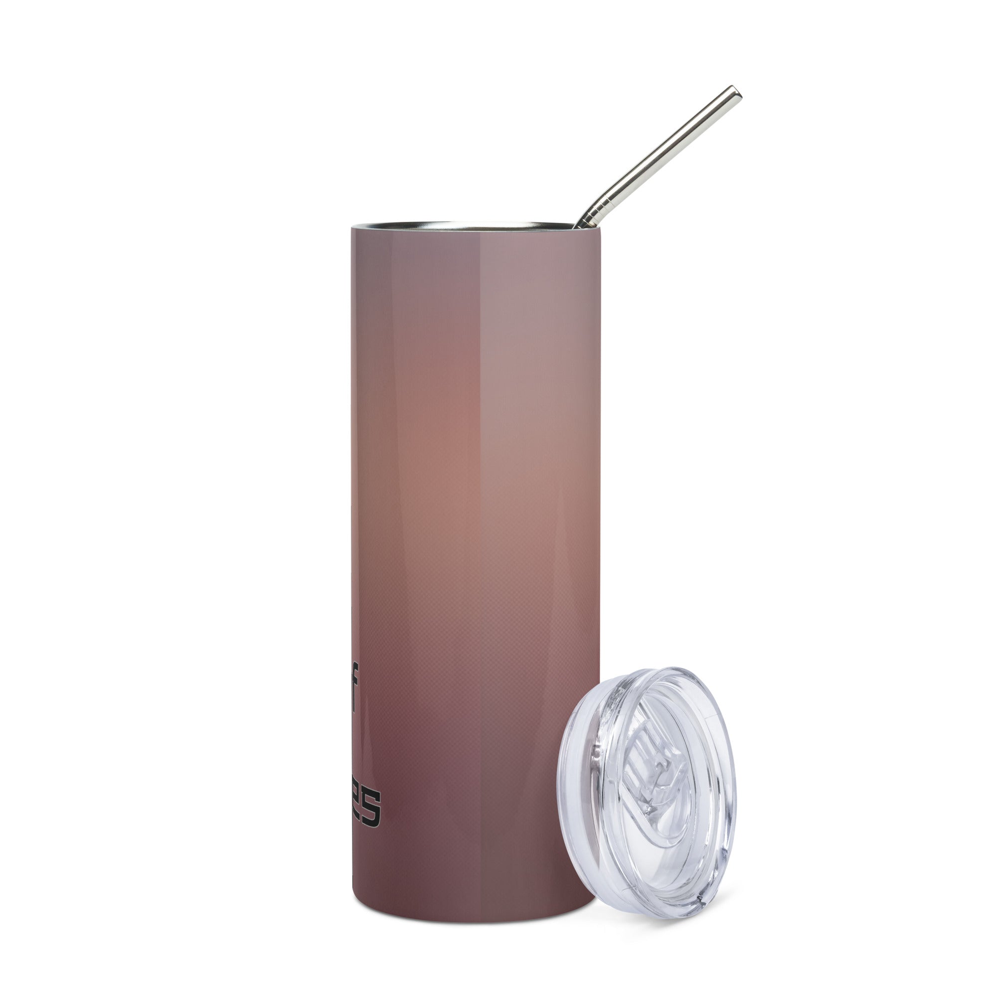 Japanese Voice Calligraphy Symbol: Voice Over: Reusable Stainless Steel Water Tumbler w/Straw