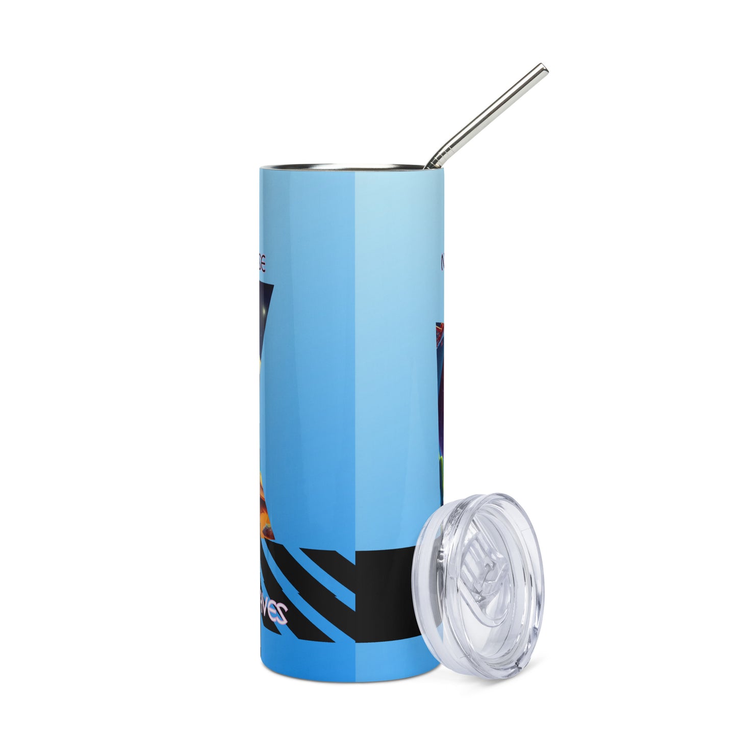 N.O.T.U. Narrators of the Universe: Reusable Stainless Steel Water Tumbler w/Straw