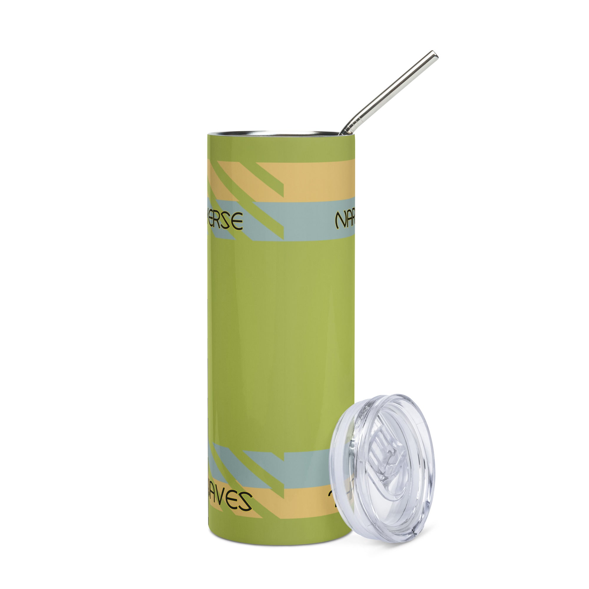 N.O.T.U. Narrators of the Universe: Reusable Stainless Steel Water Tumbler w/Straw