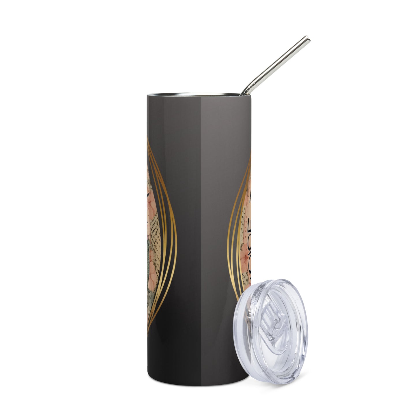 One Voice To Rule Them All: Dragon: Reusable Stainless Steel Water Tumbler w/Straw