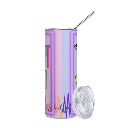 Script Wizard: Reusable Stainless Steel Water Tumbler w/Straw