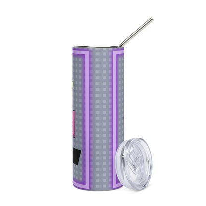 Script Wizard: Reusable Stainless Steel Water Tumbler w/Straw